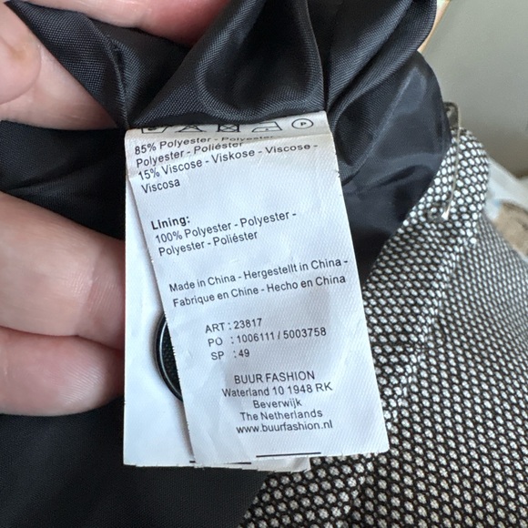 Y2K Grey Cropped Blazer Scrunch Sleeve Officecore YeSt US 12 - Picture 10 of 10